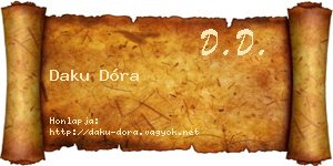 Daku Dóra névjegykártya